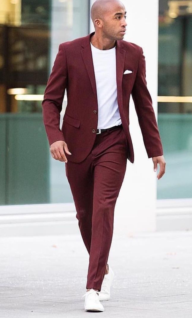 Traje Novio Traje De Hombre Vino Traje De Novio Rojo Vino Elegante