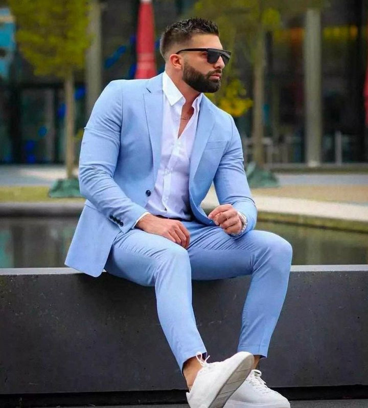 Traje Azul Claro Hombre Traje Azul Claro Hombre Combinaciones